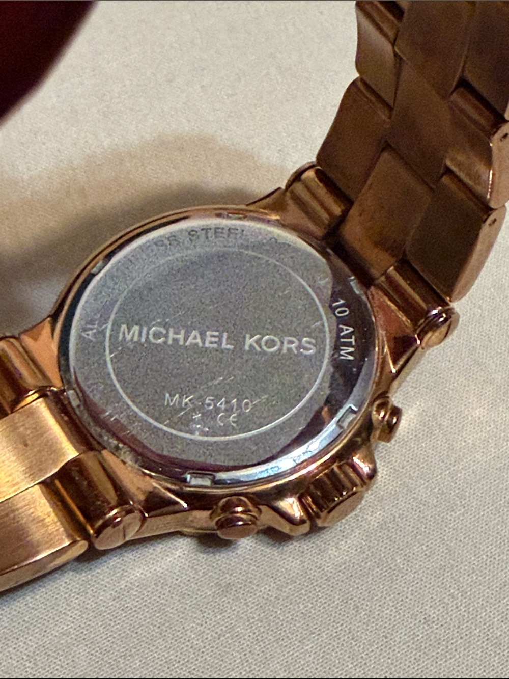 Michael Kors Rose Gold and Blue Chronograph Bracelet Watch - Picture 4 of 7